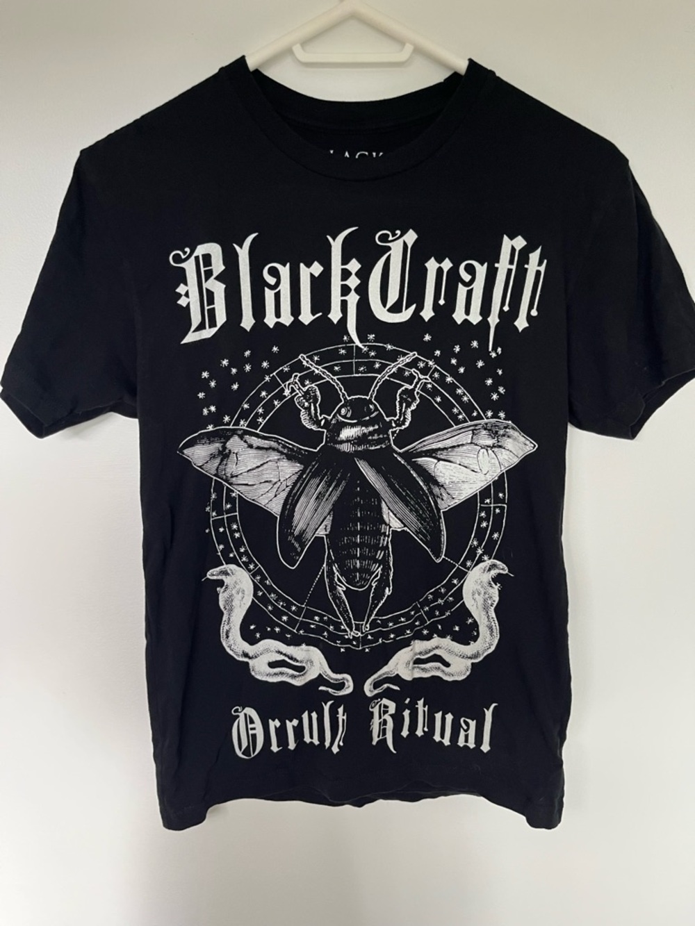 Black Craft Men’s Black Graphic Tee - Occult Ritual Design